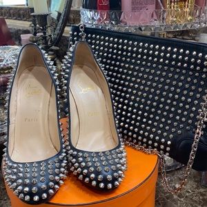 Christian louboutin shoes & bag studded